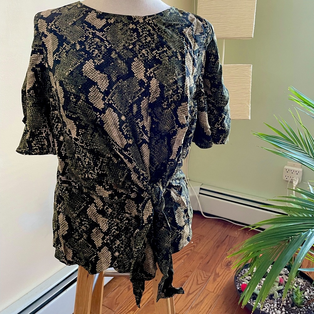 H&M Snake Print Top NWT